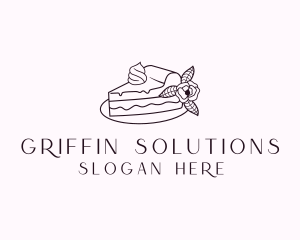 Cake Slice Dessert logo design