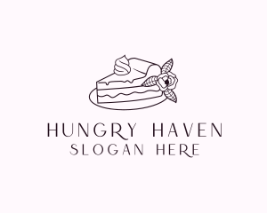 Cake Slice Dessert logo design