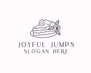 Cake Slice Dessert logo design