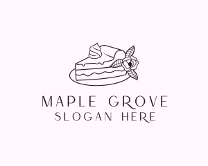 Cake Slice Dessert logo design