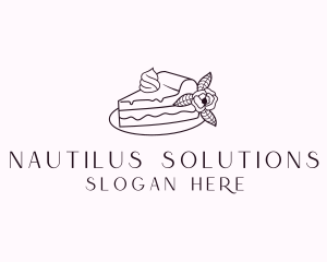 Cake Slice Dessert logo design