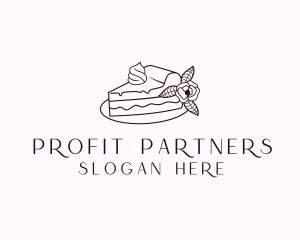 Cake Slice Dessert logo design