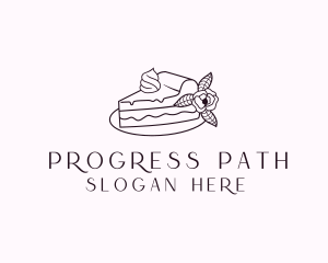 Cake Slice Dessert logo design