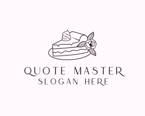 Cake Slice Dessert logo design