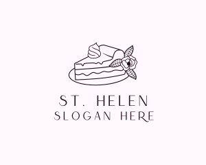 Cake Slice Dessert logo design