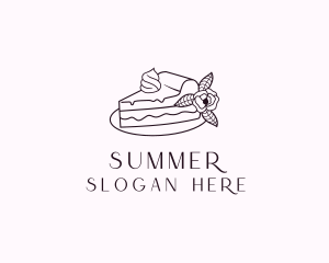 Cake Slice Dessert logo design