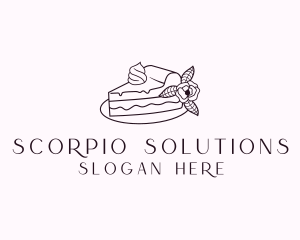 Cake Slice Dessert logo design