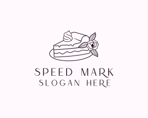 Cake Slice Dessert logo design