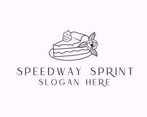 Cake Slice Dessert logo design