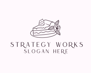 Cake Slice Dessert logo design