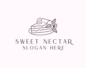 Cake Slice Dessert logo design