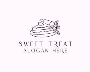 Cake Slice Dessert logo design