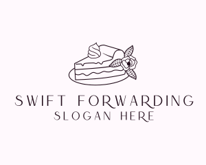 Cake Slice Dessert logo design