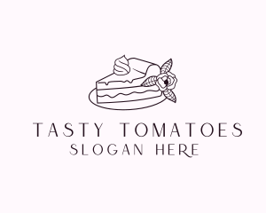 Cake Slice Dessert logo design