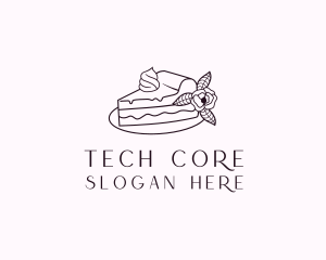 Cake Slice Dessert logo design