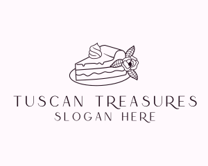 Cake Slice Dessert logo design