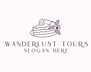 Cake Slice Dessert logo design