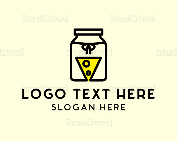 Fermented Cheese Slice Jam Jar Logo