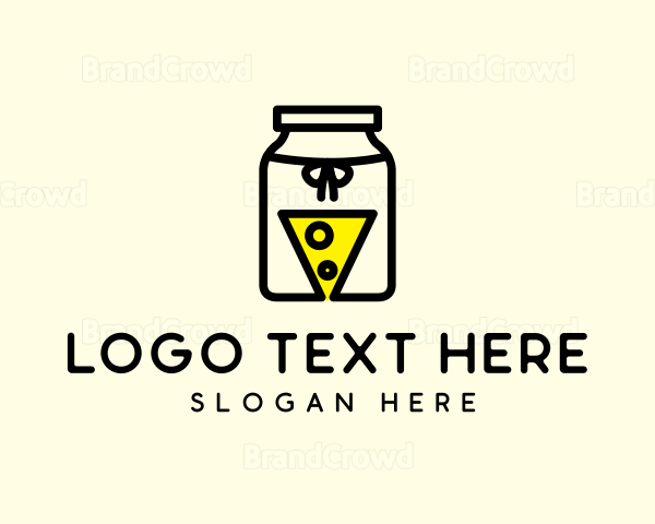 Fermented Cheese Slice Jam Jar Logo