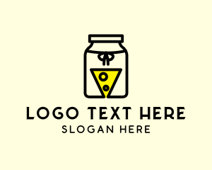 Corner Store - Fermented Cheese Slice Jam Jar logo design