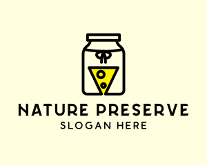 Preserve - Fermented Cheese Slice Jam Jar logo design