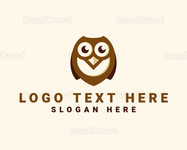 Cute Owl Bird Logo