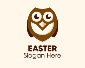Cute Brown Owl Logo