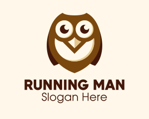 Cute Brown Owl Logo