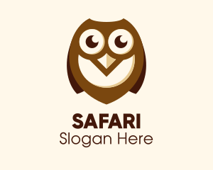 Cute Brown Owl Logo