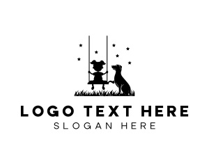 Shelter - Child Pet Dog logo design