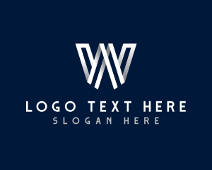 Capital - Luxury Steel Fabrication Letter W logo design