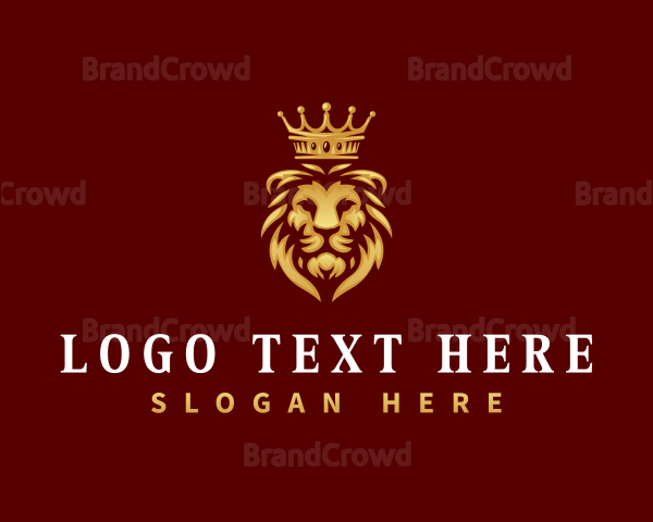 Elegant Lion Crown Logo