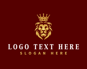 Luxury - Elegant Lion Crown logo design