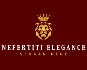 Elegant Lion Crown logo design