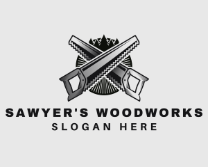 Saw Builder Woodworker logo design