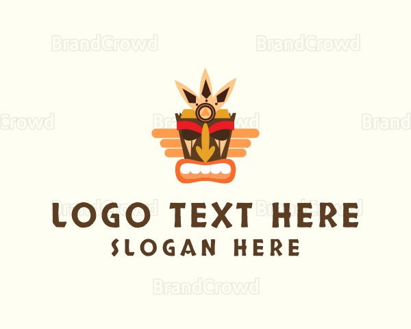 Winged Tribal Tiki Logo