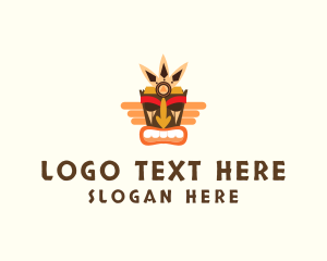 Statue - Winged Tribal Tiki logo design