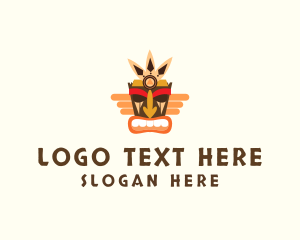 Winged Tribal Tiki Logo