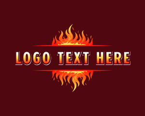 Flame Blaze Heat logo design