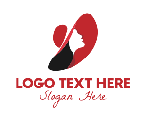 Women - Elegant Woman Profile logo design