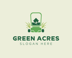 Grassland - Home Lawn Mower logo design