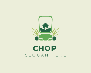 Home Lawn Mower logo design