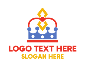 Gold Triangle - Stylish Diamond Crown logo design