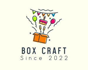 Box - Birthday Gift Box Celebration logo design