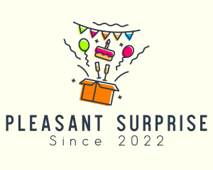 Surprise - Birthday Gift Box Celebration logo design