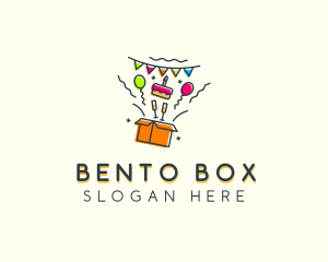 Birthday Gift Box Celebration logo design