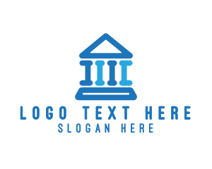 Stadium - Modern Temple Parthenon logo design