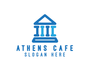 Athens - Modern Temple Parthenon logo design