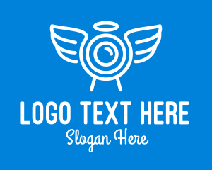 Webcam - Minimalist Angel Camera logo design