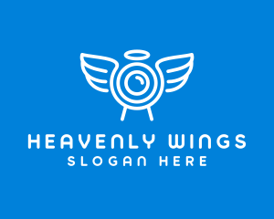 Minimalist Angel Camera logo design